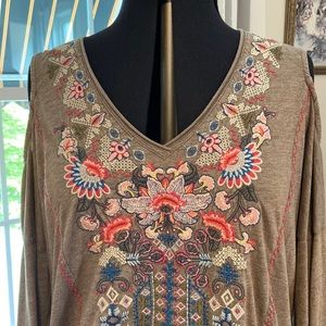 Johnny Was Cold Shoulder Top